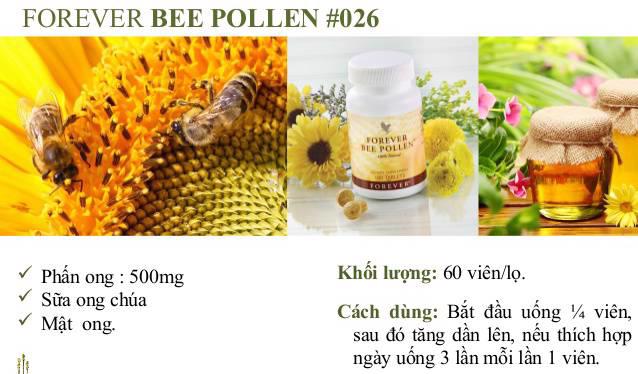 Viên phấn ong Forever Bee Pollen 026 FLP giúp tái tạo tinh trùng Nam